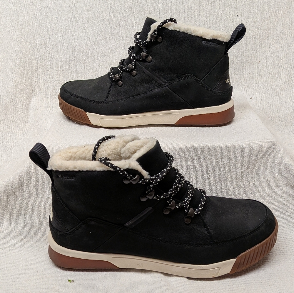 The North Face Women's Sierra Mid Lace Waterproof Boots, Black, Size 8.5